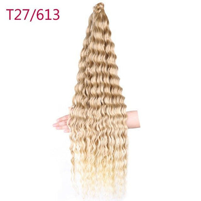Synthetic Deep Wave Crochet Bulk Hair Multiple Colors - WigWonders