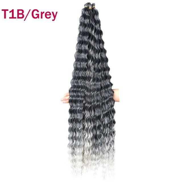 Synthetic Deep Wave Crochet Bulk Hair Multiple Colors - WigWonders