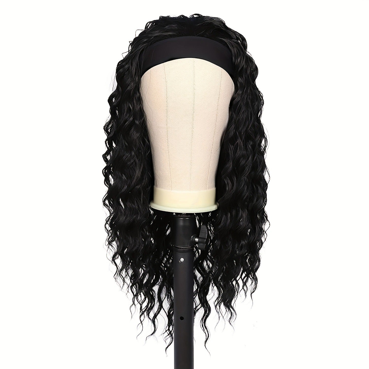 Synthetic Kinky Curly Headband Wig Long Length - WigWonders