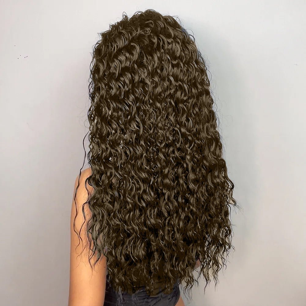 Synthetic Kinky Curly Headband Wig Long Length - WigWonders