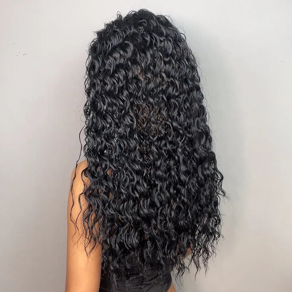 Synthetic Kinky Curly Headband Wig Long Length - WigWonders