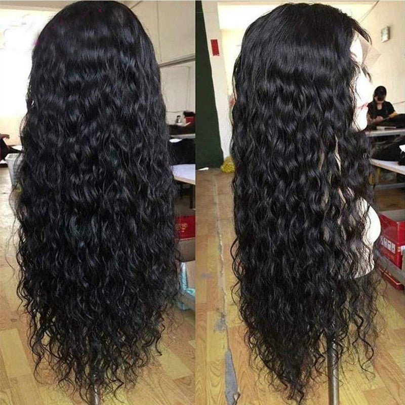 Synthetic Kinky Curly Wig Middle Part Long Curls African Braids Style - WigWonders