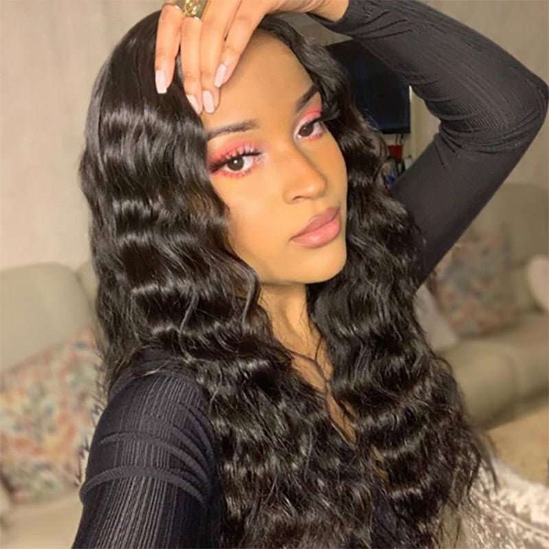 Synthetic Kinky Curly Wig Middle Part Long Curls African Braids Style - WigWonders