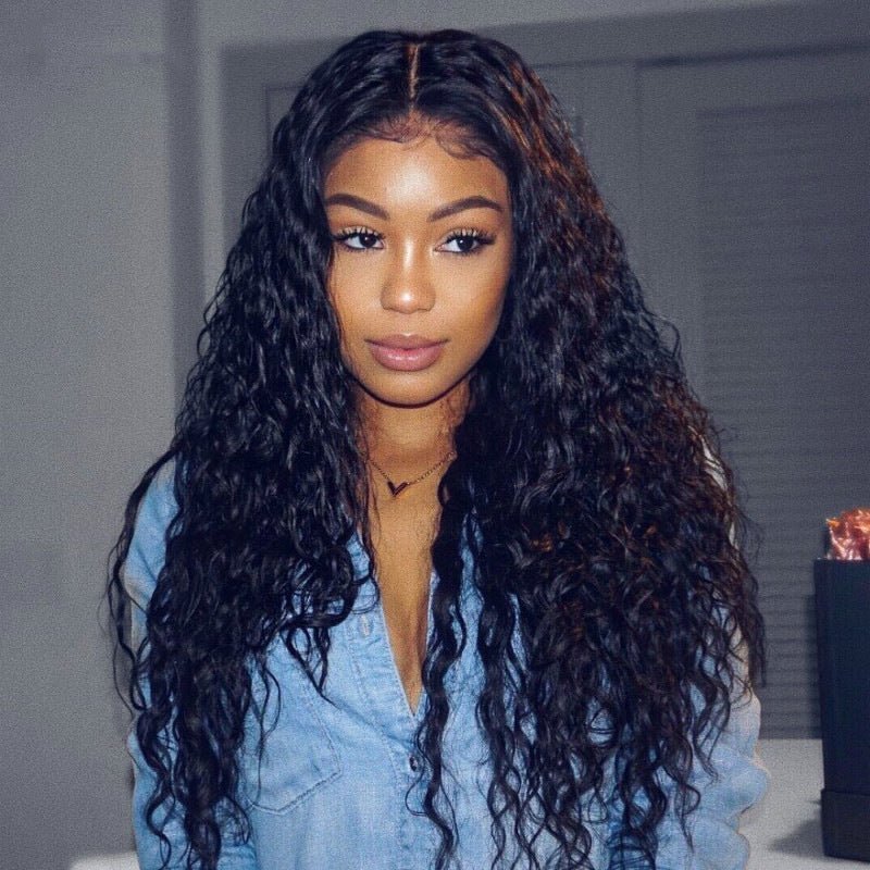 Synthetic Kinky Curly Wig Middle Part Long Curls African Braids Style - WigWonders