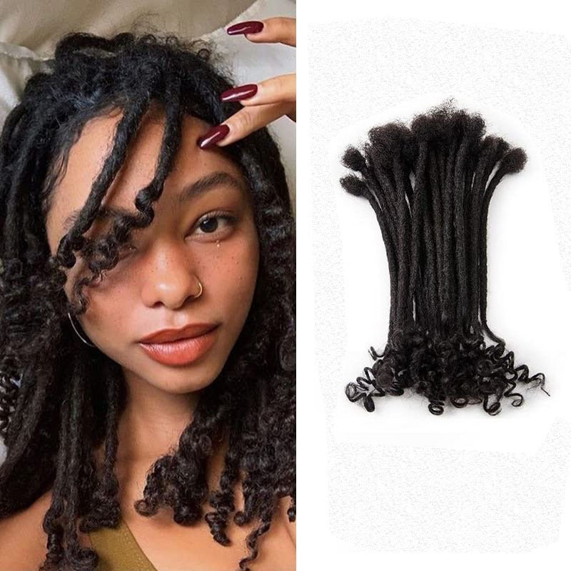 Synthetic Two - End Curly Dreadlocks Extensions - 10 Strands - WigWonders