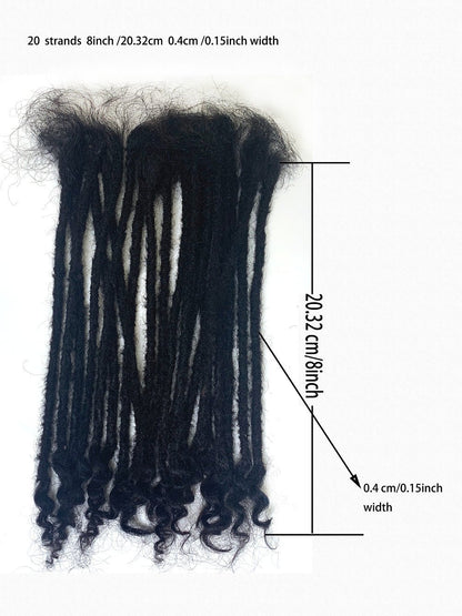 Synthetic Two - End Curly Dreadlocks Extensions - 10 Strands - WigWonders