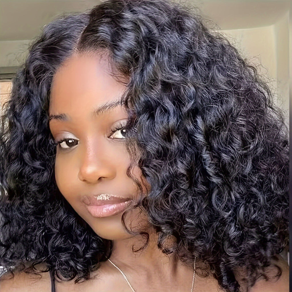 Water Wave Bob Glueless Wig | 4x4 Lace Closure 100% Human Hair - WigWonders