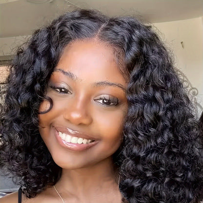 Water Wave Bob Glueless Wig | 4x4 Lace Closure 100% Human Hair - WigWonders