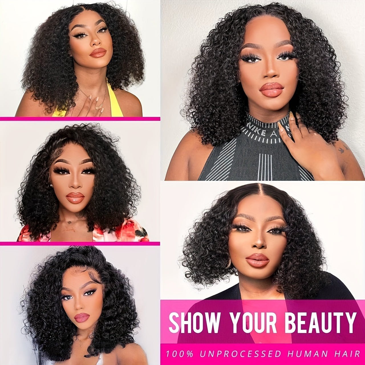 Water Wave Bob Glueless Wig | 4x4 Lace Closure 100% Human Hair - WigWonders