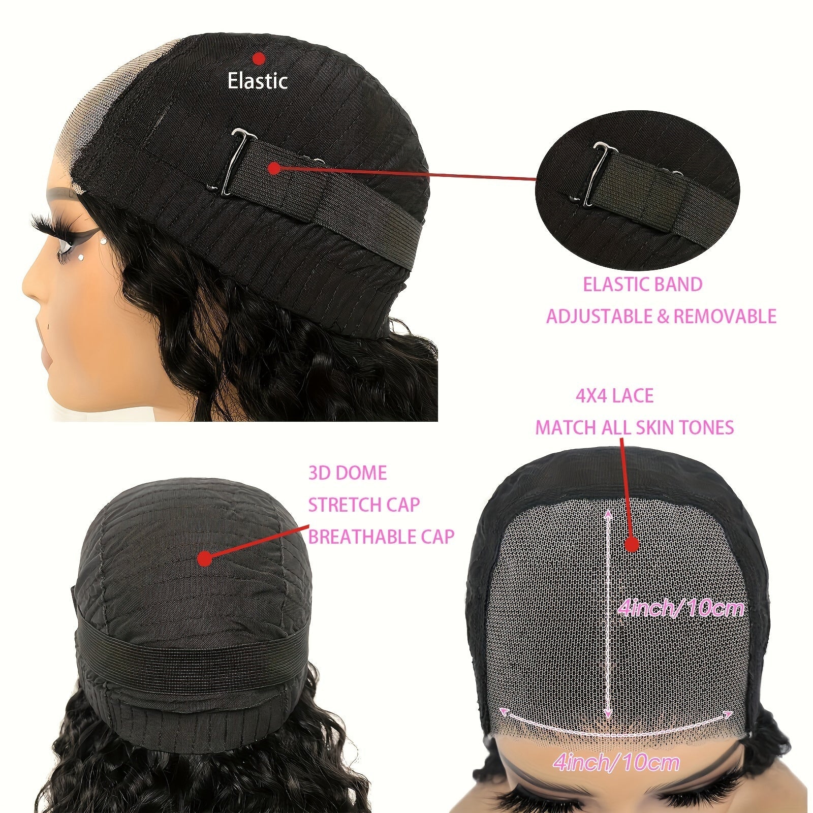 Water Wave Bob Glueless Wig | 4x4 Lace Closure 100% Human Hair - WigWonders