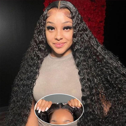 Wear & Go Glueless Human Hair Wig - Curly Lace Front - WigWonders