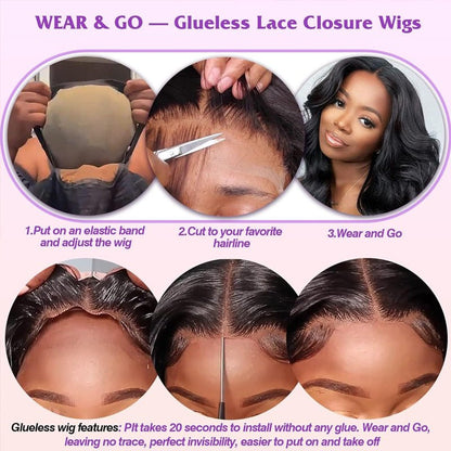 Wear & Go Glueless Human Hair Wig - Curly Lace Front - WigWonders